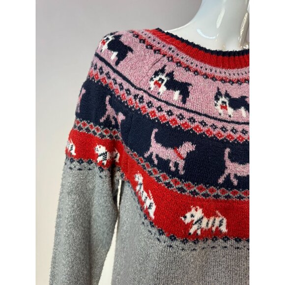 Vintage Holiday Time Dog Pattern Sweater M (8-10) - Picture 13 of 16